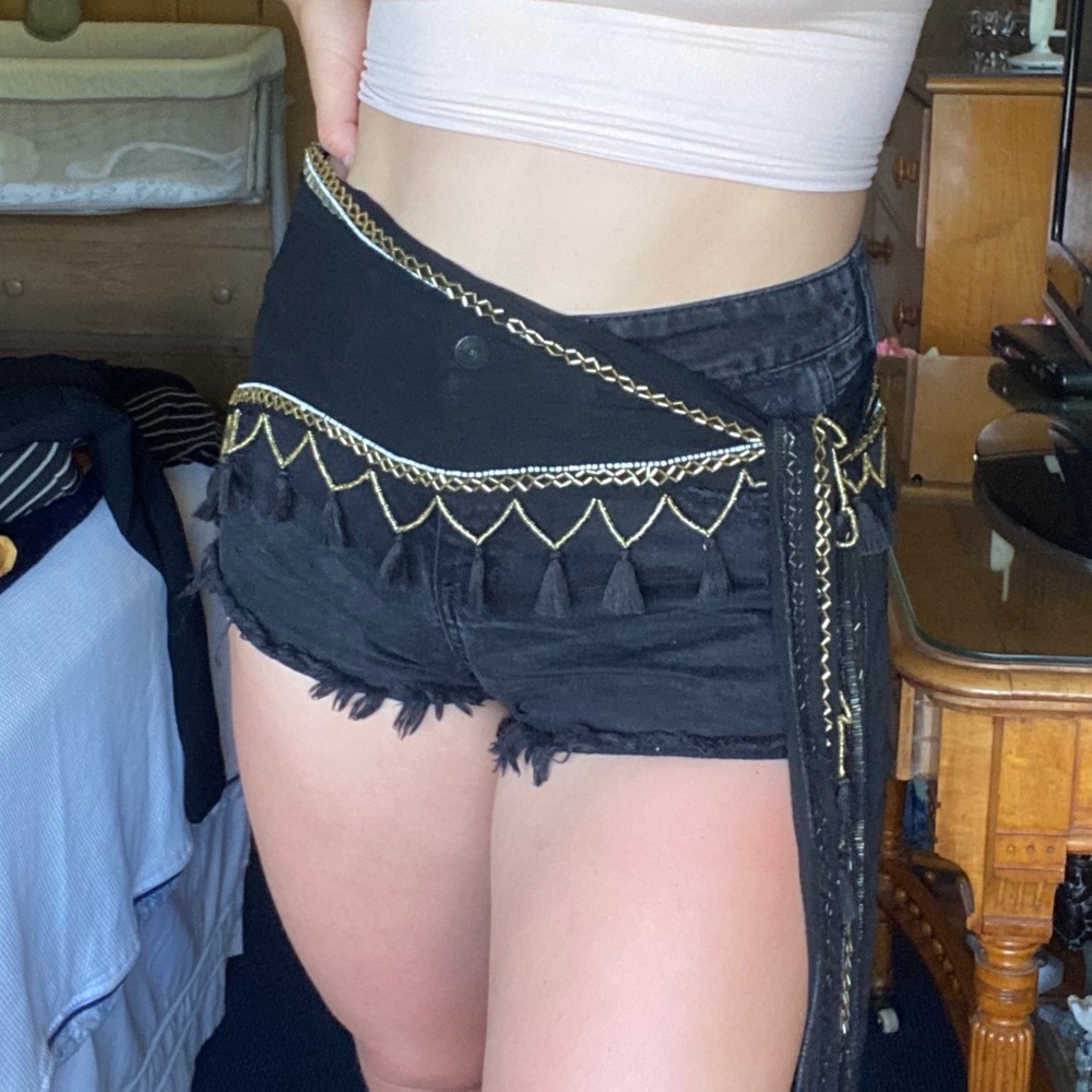 Hand Beaded Tassel Scarf Wrap Elizabeth Gillet